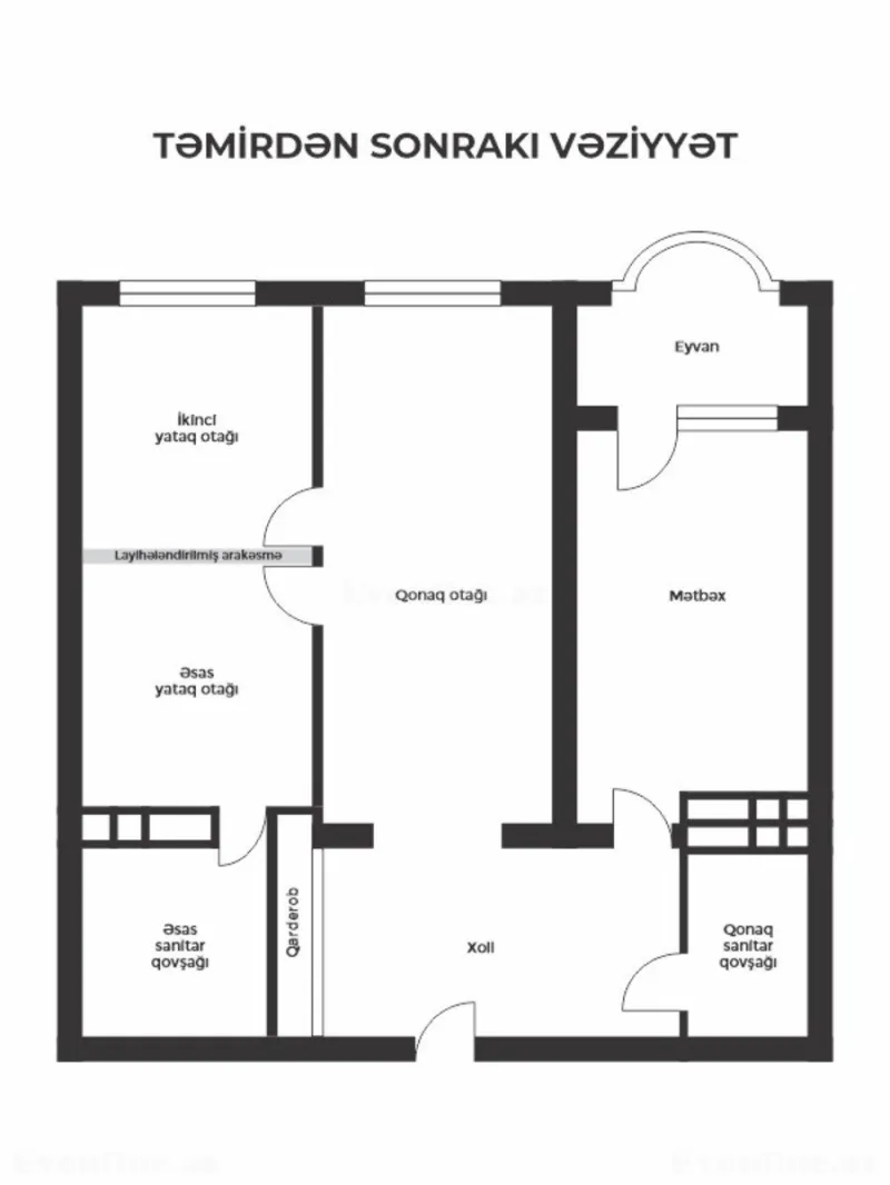 Satılır 2 otaqlı Mənzil Yeni tikili 105 m² Nəriman Nərimanov m. - şəkil 11