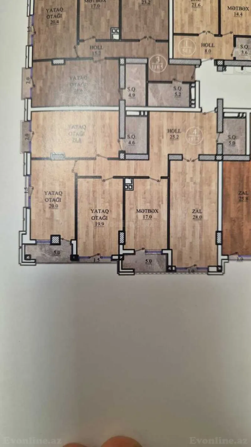 Satılır 4 otaqlı Mənzil Yeni tikili 158 m² Nizami m. - şəkil 2