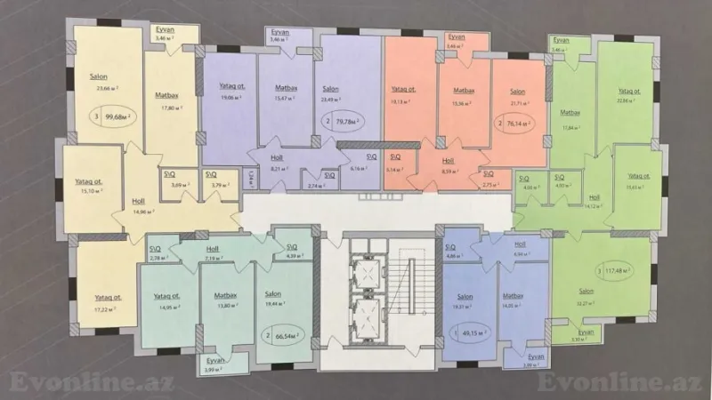 Satılır 3 otaqlı Mənzil Yeni tikili 118 m² 20 Yanvar m. - şəkil 3