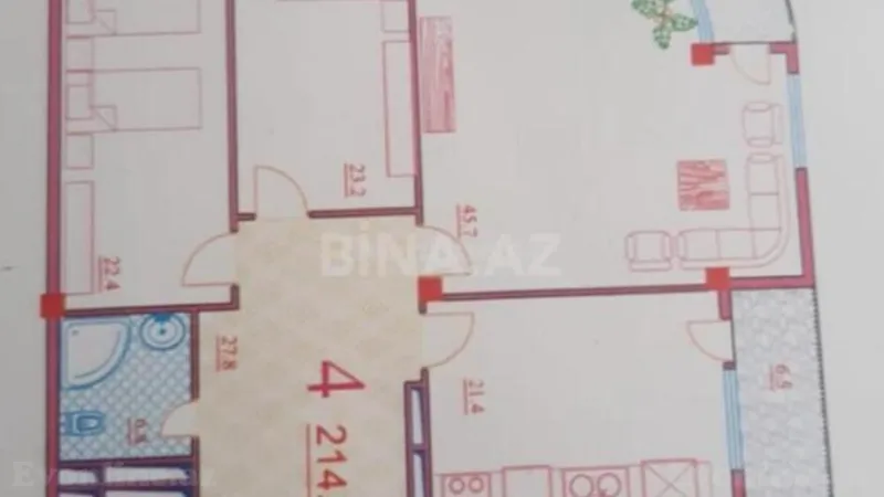 Satılır 4 otaqlı Mənzil Yeni tikili 214 m² Yasamal r. - şəkil 9