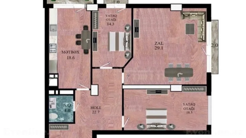 Kirayə verilir 3 otaqlı Mənzil Yeni tikili 120 m² 28 May m. - şəkil 21