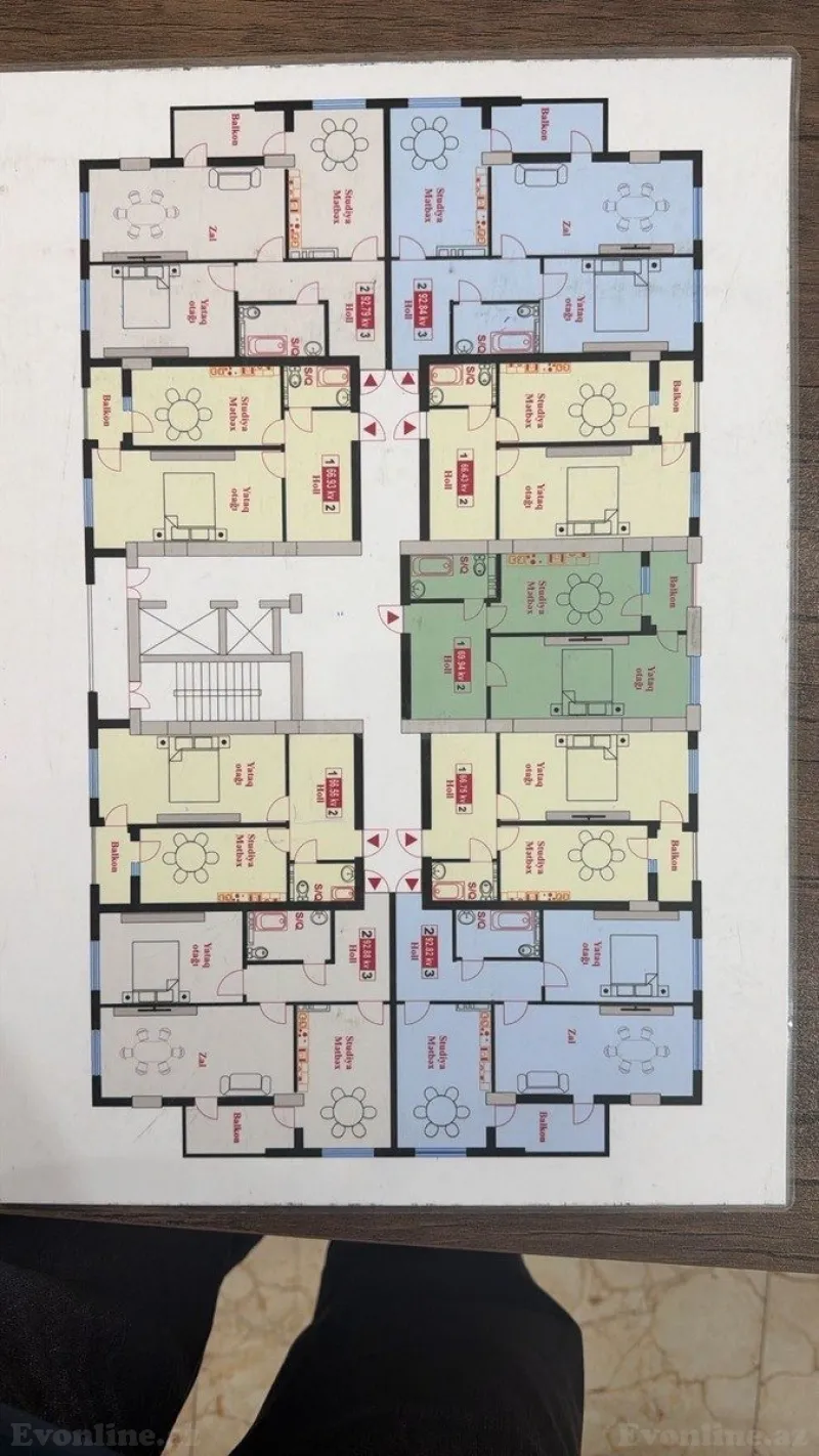 2 otaqlı Mənzil 92 m² Abşeron r. Satılır