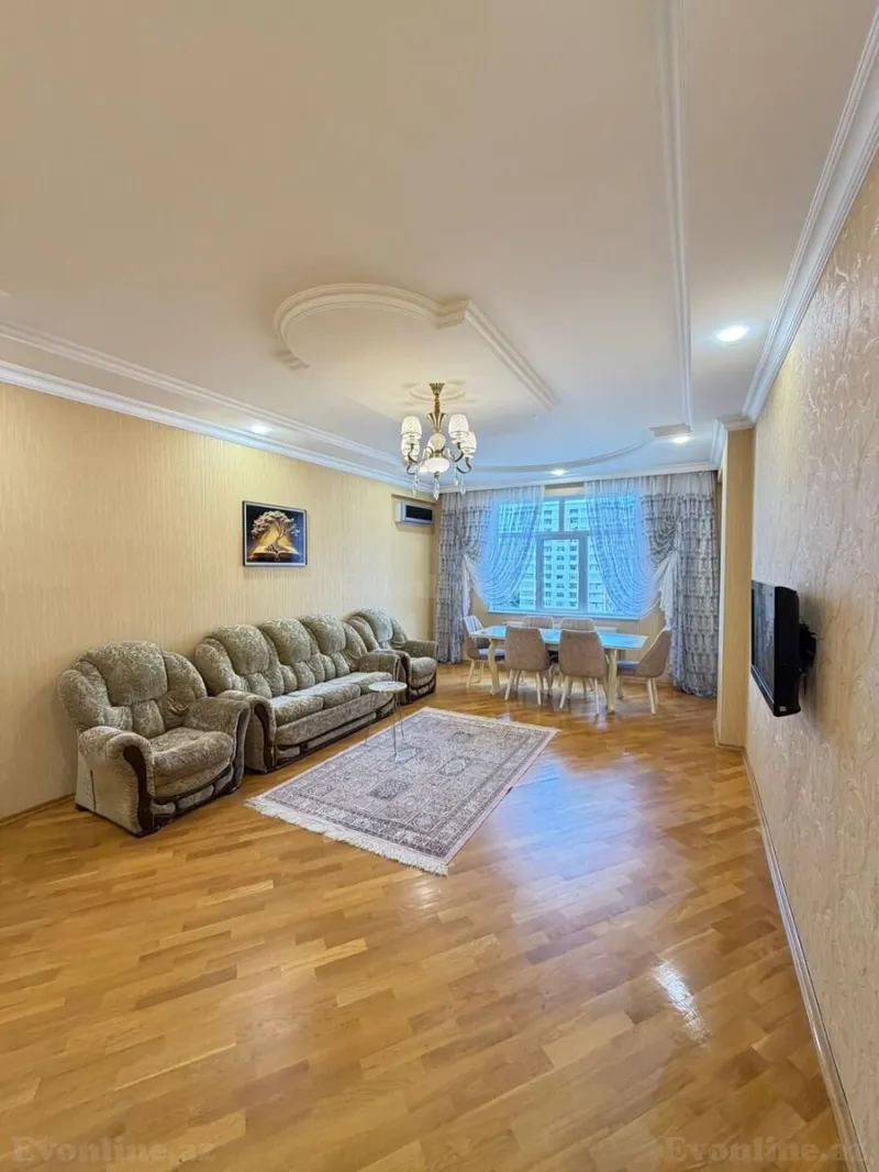 Kirayə verilir 3 otaqlı Mənzil Yeni tikili 150 m² Nəsimi r. - şəkil 3