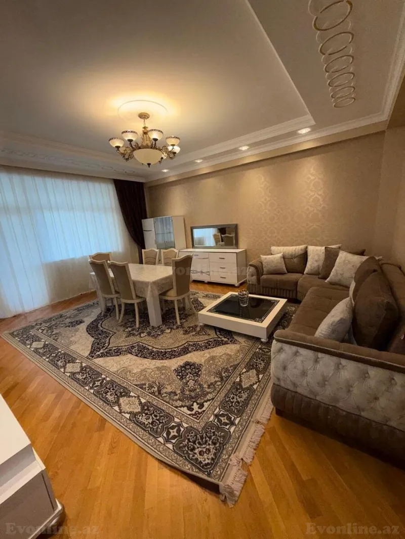 Kirayə verilir 3 otaqlı Mənzil Yeni tikili 120 m² Qara Qarayev m. - şəkil 2