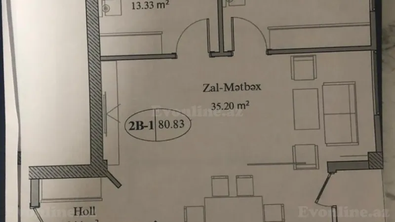 Satılır 3 otaqlı Mənzil Yeni tikili 81 m² 20 Yanvar m. - şəkil 5