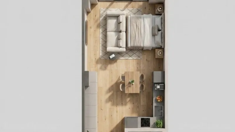 Satılır 1 otaqlı Mənzil Yeni tikili 38 m² Sabunçu r. - şəkil 3