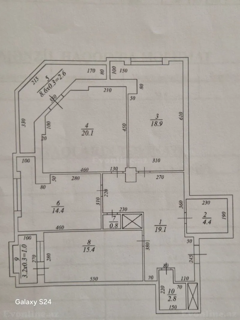 Satılır 3 otaqlı Mənzil Yeni tikili 106 m² Elmlər Akademiyası m. - şəkil 7