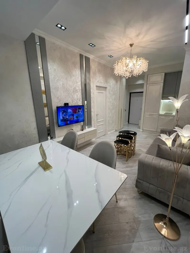 Kirayə verilir 2 otaqlı Mənzil Yeni tikili 50 m² Qara Qarayev m. - şəkil 4