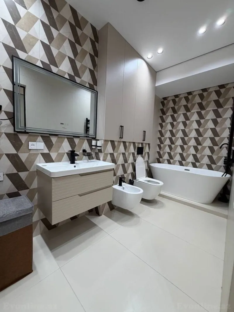 Kirayə verilir 3 otaqlı Mənzil Yeni tikili 110 m² Nərimanov r. - şəkil 6