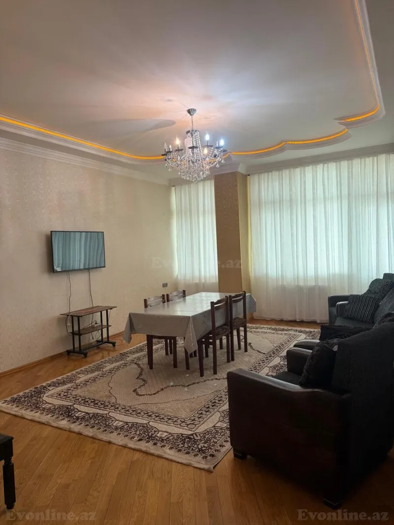 Kirayə verilir 4 otaqlı Mənzil Yeni tikili 160 m² Nəsimi r. - şəkil 3