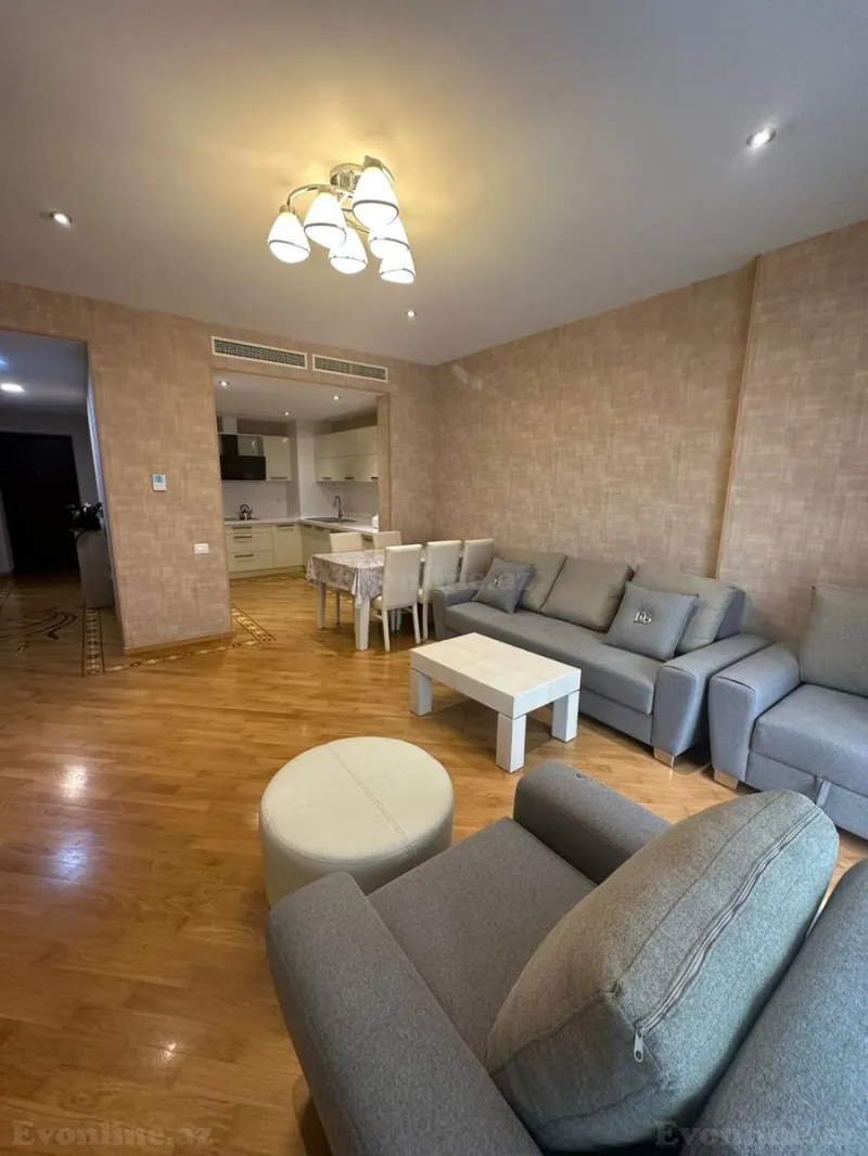 Kirayə verilir 3 otaqlı Mənzil Yeni tikili 140 m² Nəsimi r. - şəkil 2