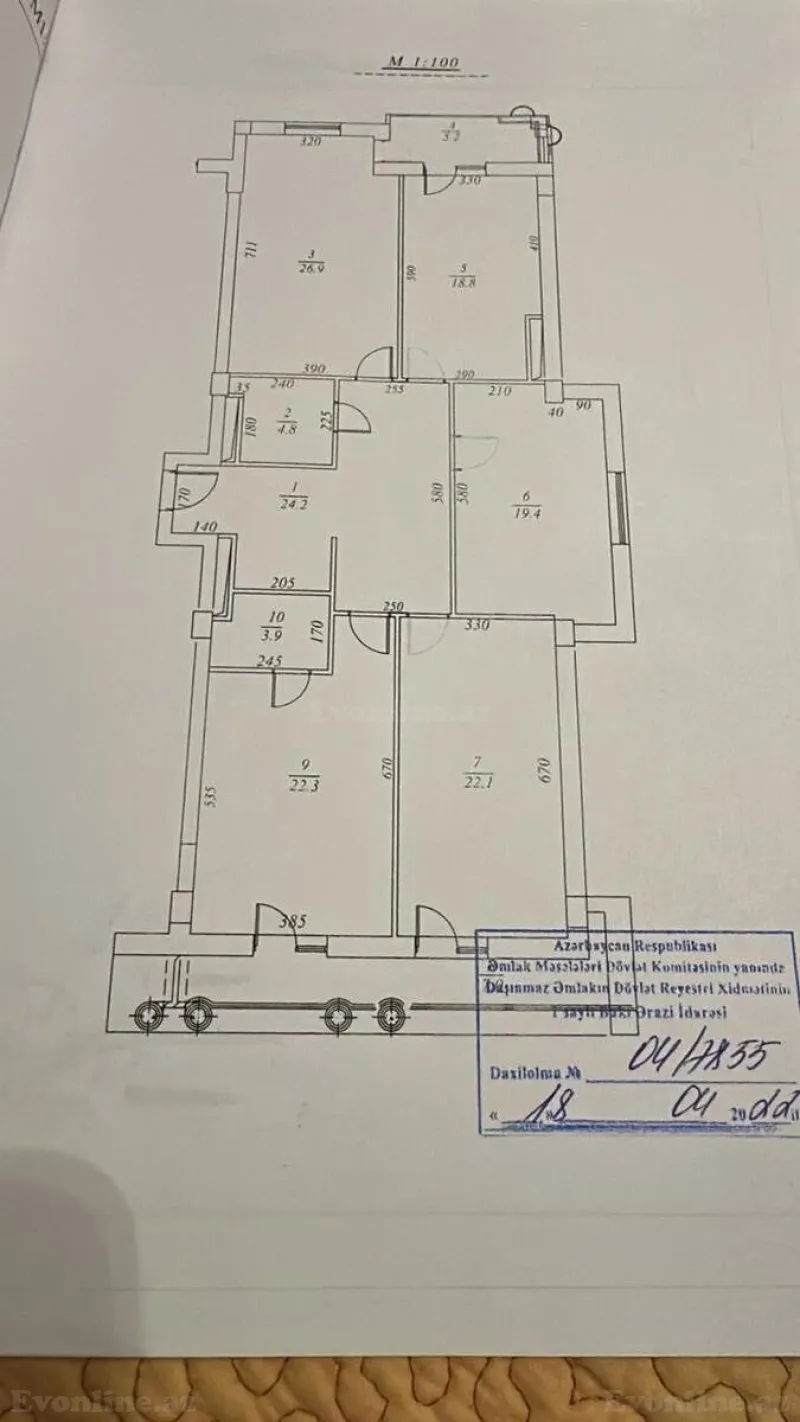 4 otaqlı Mənzil 170 m² Bayıl Satılır