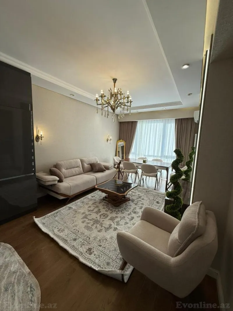 Kirayə verilir 3 otaqlı Mənzil Yeni tikili 75 m² Bakmil m. - şəkil 3