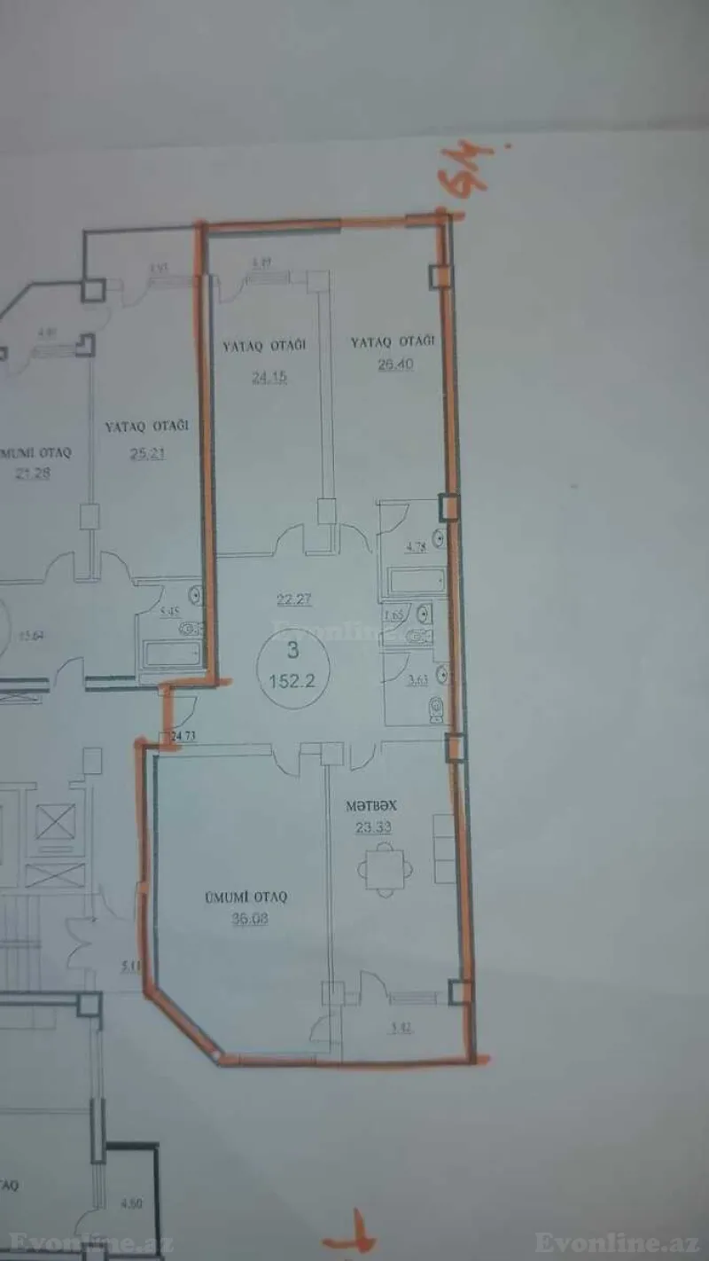 Satılır 3 otaqlı Mənzil Yeni tikili 153 m² Yasamal - şəkil 2