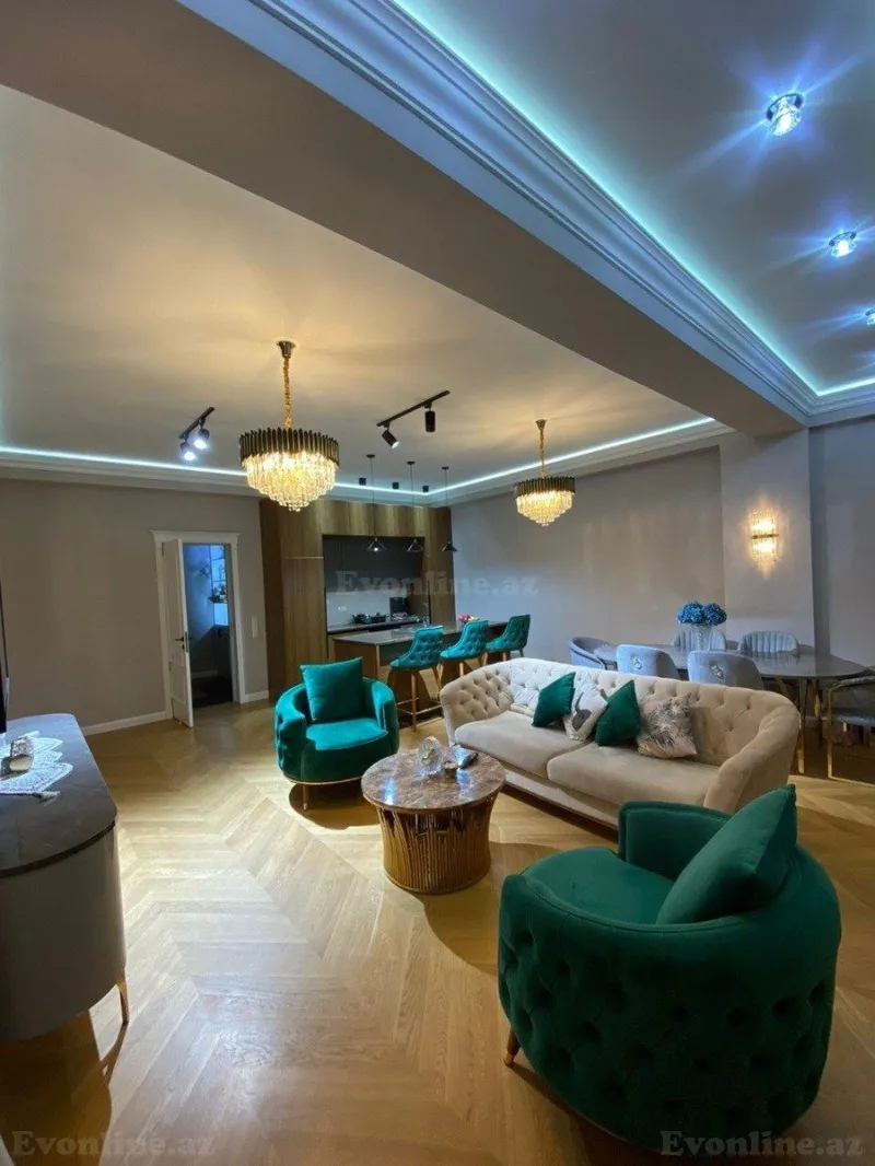 Kirayə verilir 3 otaqlı Mənzil Yeni tikili 125 m² Nərimanov r. - şəkil 14