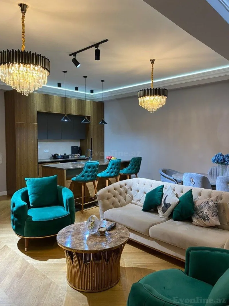 Kirayə verilir 3 otaqlı Mənzil Yeni tikili 125 m² Nərimanov r. - şəkil 19