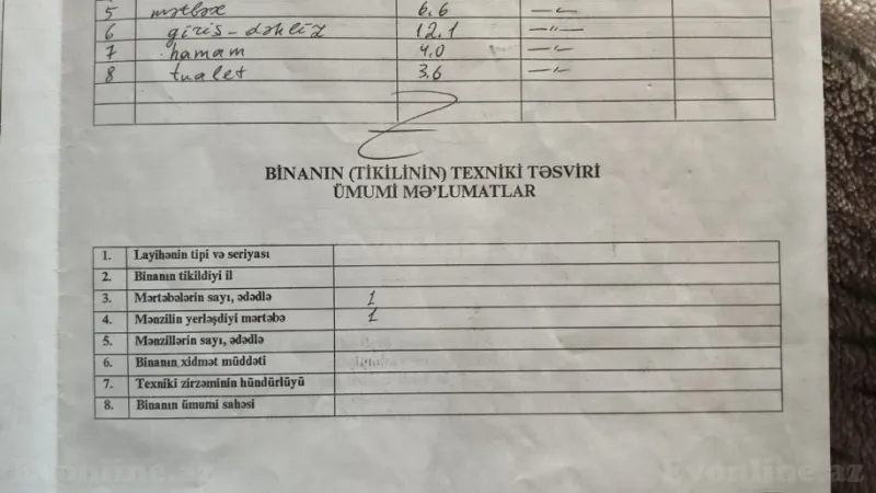 Satılır 3 otaqlı Mənzil Köhnə tikili 75 m² 28 May m. - şəkil 5