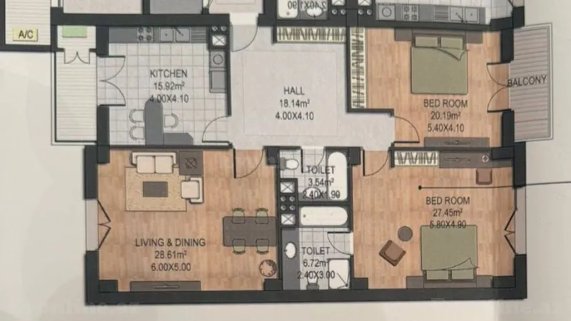 Satılır 3 otaqlı Mənzil Yeni tikili 140 m² Xətai r. - şəkil 6