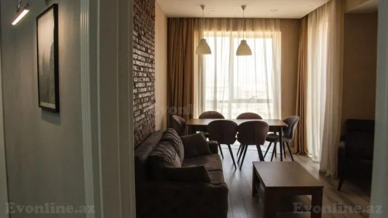 Kirayə verilir 2 otaqlı Mənzil Yeni tikili 90 m² Gənclik m. - şəkil 2
