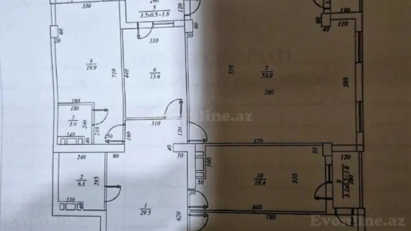 Satılır 4 otaqlı Mənzil Yeni tikili 185 m² Nəsimi r. - şəkil 3