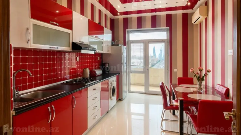 Kirayə verilir 2 otaqlı Mənzil Yeni tikili 85 m² Nərimanov r. - şəkil 3