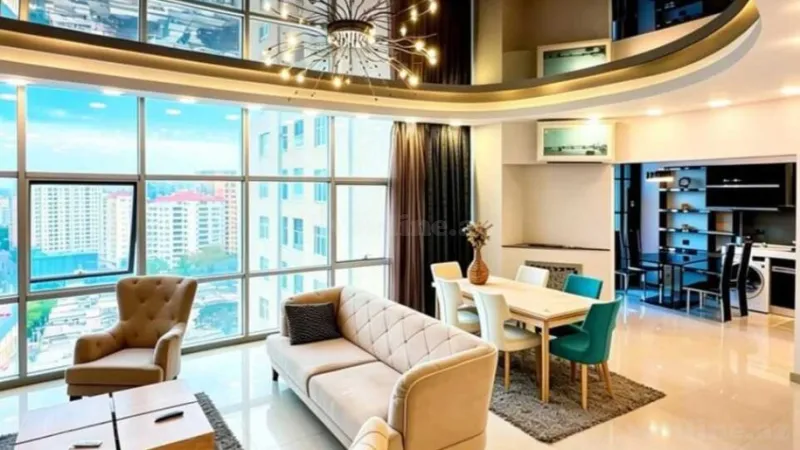Kirayə verilir 2 otaqlı Mənzil Yeni tikili 110 m² Nəsimi r. - şəkil 3