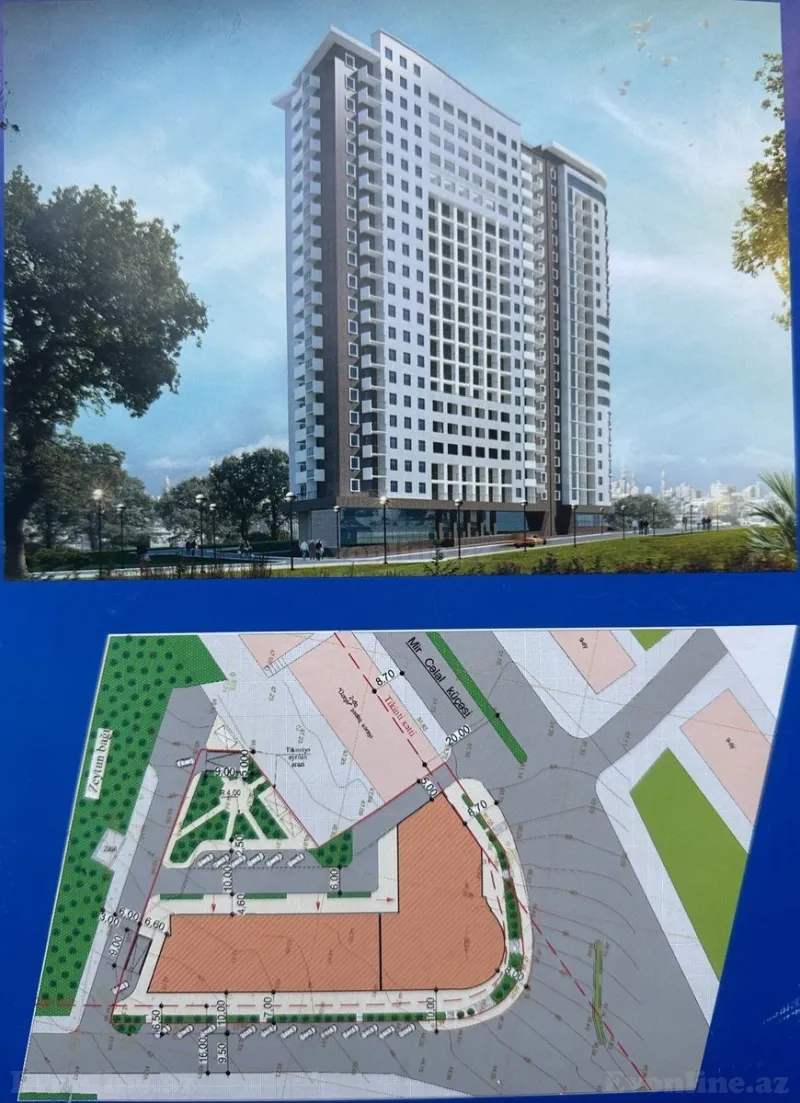Satılır 2 otaqlı Mənzil Yeni tikili 111 m² 9-cu mikrorayon - şəkil 3