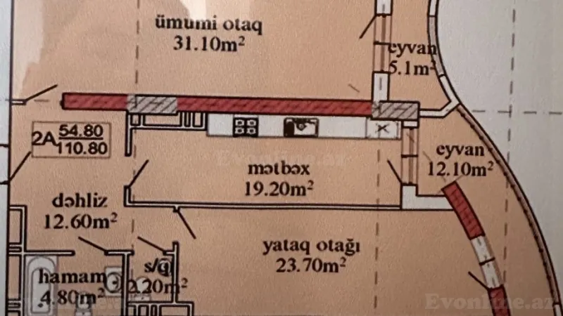 Satılır 2 otaqlı Mənzil Yeni tikili 111 m² 9-cu mikrorayon - şəkil 23
