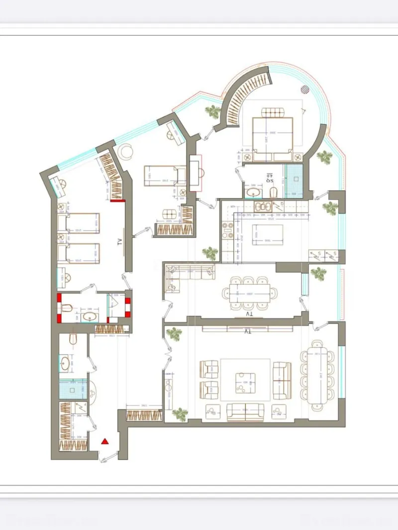 Satılır 5 otaqlı Mənzil Yeni tikili 218 m² Gənclik m. - şəkil 5