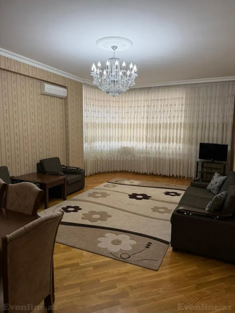 Kirayə verilir 3 otaqlı Mənzil Yeni tikili 140 m² Nəsimi r.