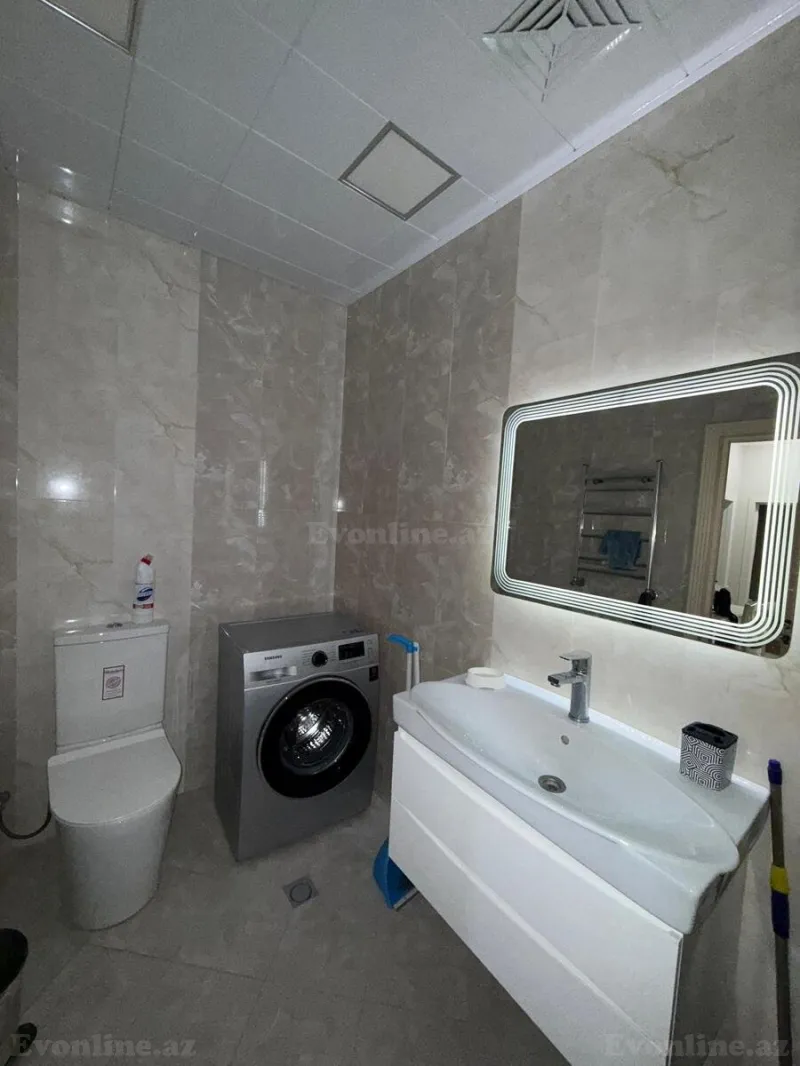 Kirayə verilir 3 otaqlı Mənzil Yeni tikili 90 m² Nəsimi r. - şəkil 8
