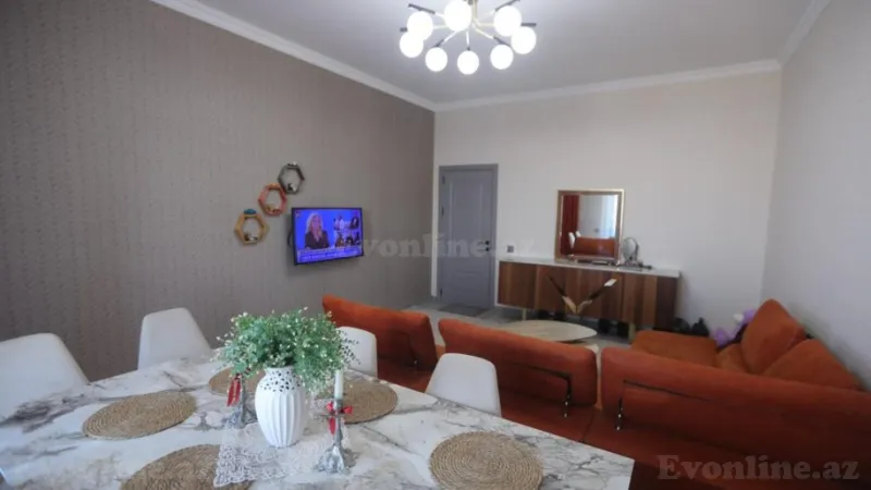 Satılır 2 otaqlı Mənzil Yeni tikili 60 m² Qara Qarayev m. - şəkil 2