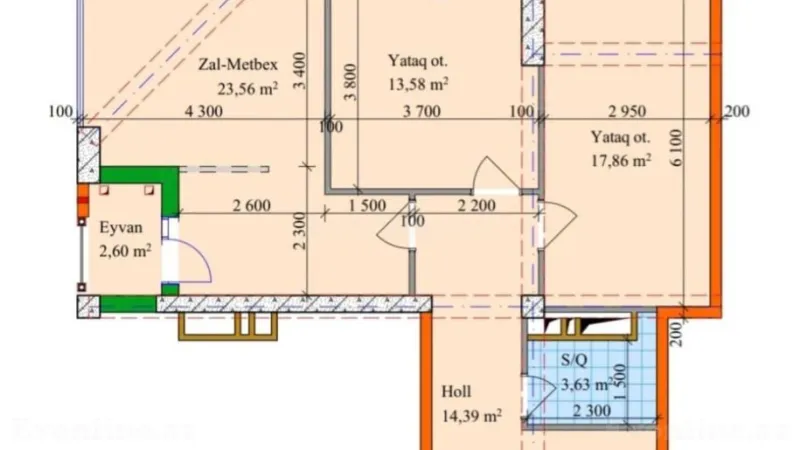 Satılır 3 otaqlı Mənzil Yeni tikili 80 m² 28 May m. - şəkil 7