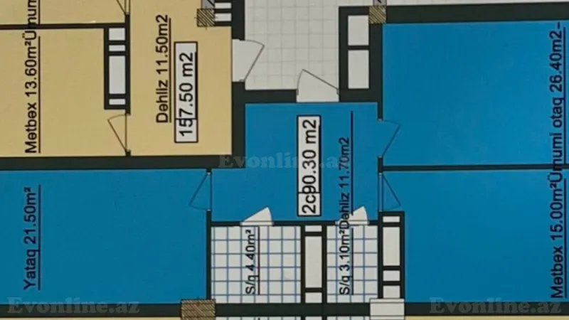Satılır 2 otaqlı Mənzil Yeni tikili 90.3 m² 7-ci mikrorayon - şəkil 9