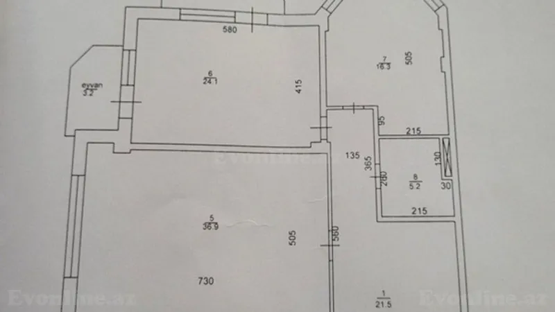 Satılır 3 otaqlı Mənzil Yeni tikili 156 m² İnşaatçılar m. - şəkil 5