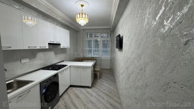 Kirayə verilir 2 otaqlı Mənzil Yeni tikili 50 m² Nizami r. - şəkil 3