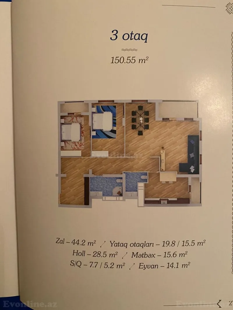 Satılır 3 otaqlı Mənzil Yeni tikili 151 m² Nizami m. - şəkil 16