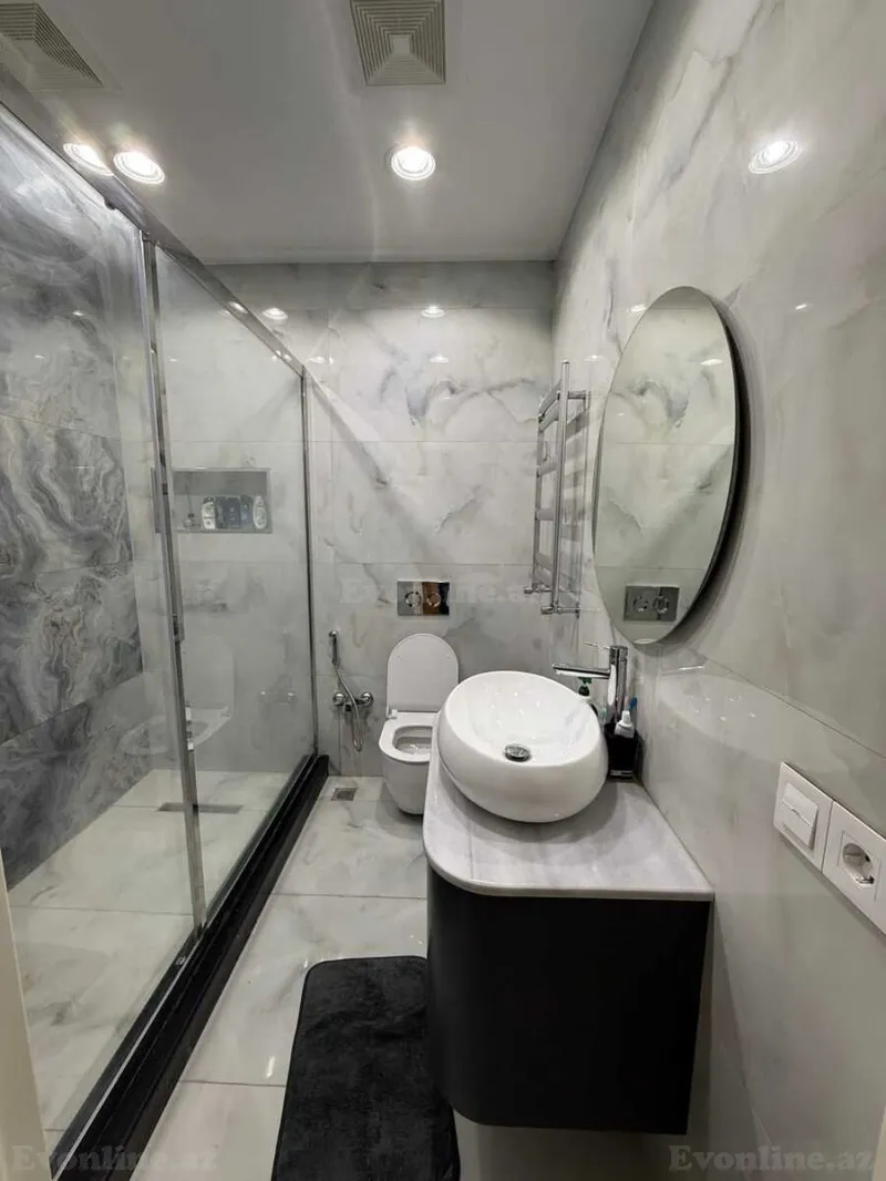 Kirayə verilir 2 otaqlı Mənzil Yeni tikili 80 m² Nəsimi r. - şəkil 4