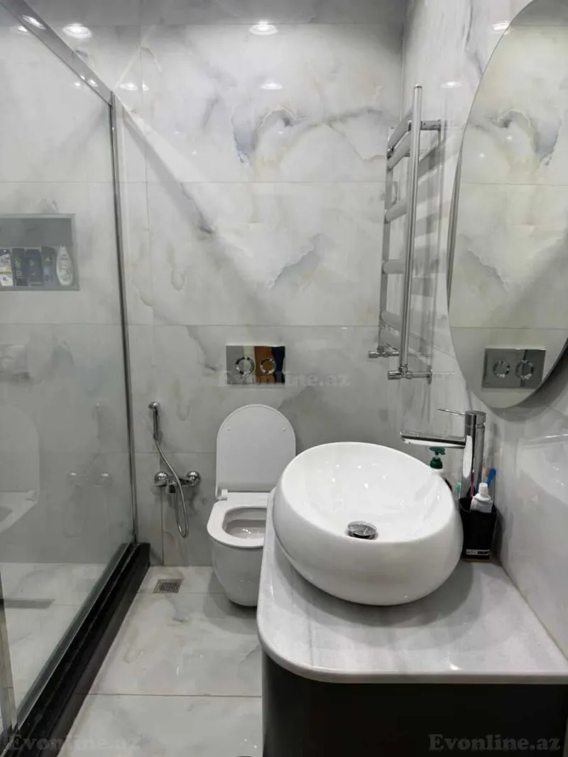 Kirayə verilir 2 otaqlı Mənzil Yeni tikili 80 m² Nəsimi r. - şəkil 6