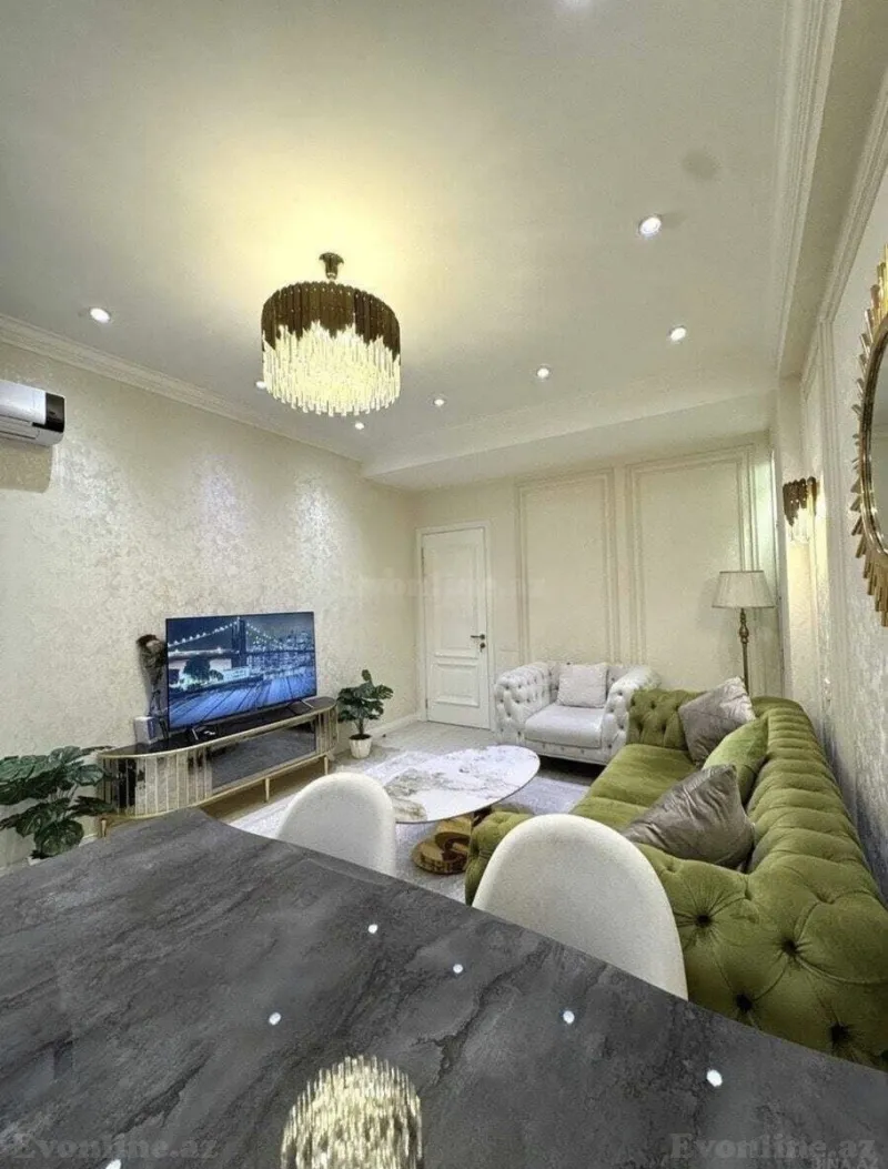 Kirayə verilir 2 otaqlı Mənzil Yeni tikili 70 m² Nərimanov r. - şəkil 2