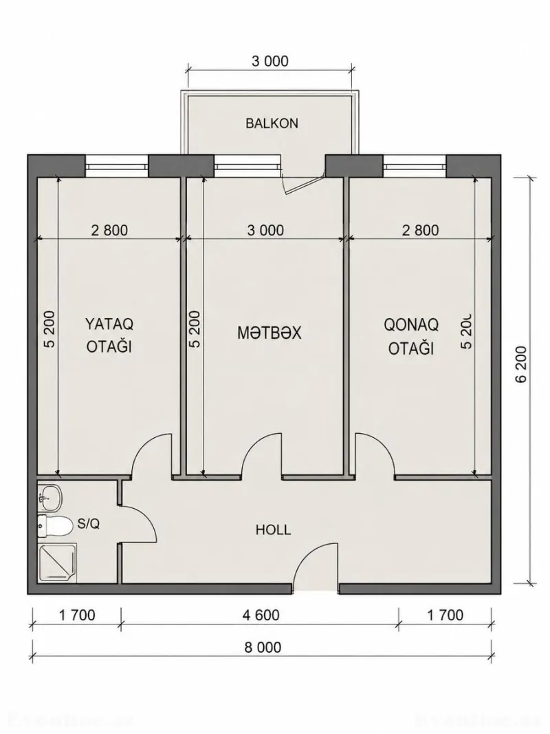 Satılır 2 otaqlı Mənzil Yeni tikili 90 m² Abşeron r. - şəkil 2