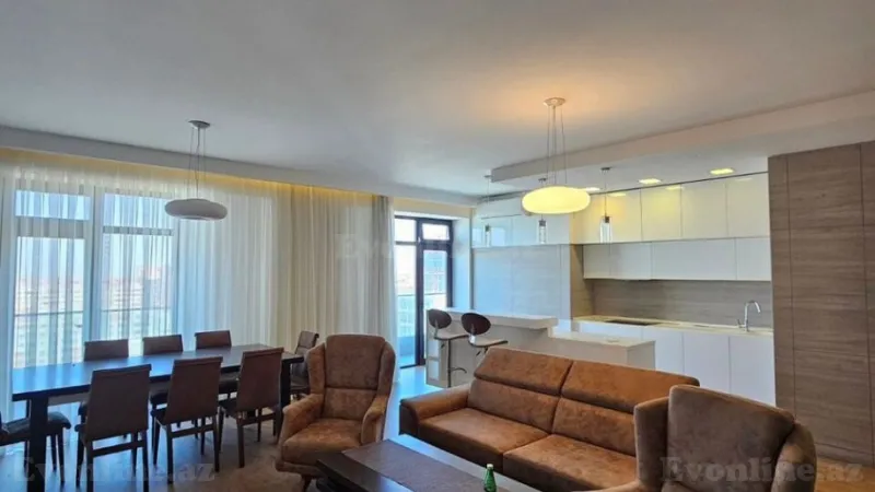 Kirayə verilir 3 otaqlı Mənzil Yeni tikili 110 m² 8 Noyabr m. - şəkil 2