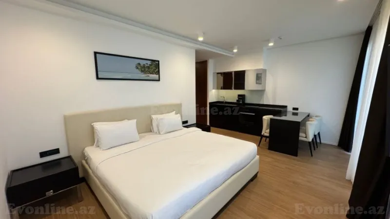 Kirayə verilir 1 otaqlı Mənzil Yeni tikili 55 m² Sabunçu r. - şəkil 2