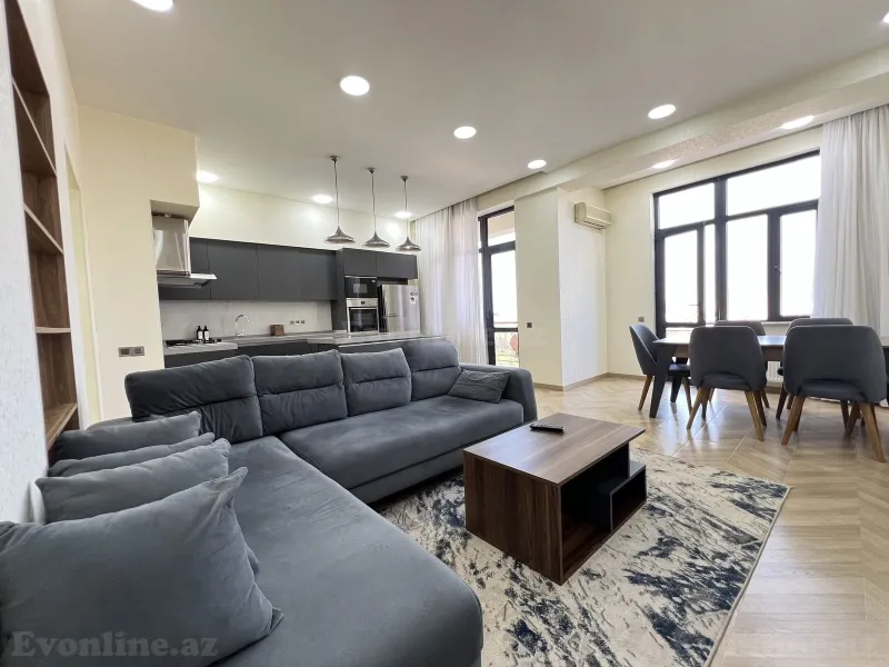 Kirayə verilir 3 otaqlı Mənzil Yeni tikili 130 m² Nəsimi r. - şəkil 3