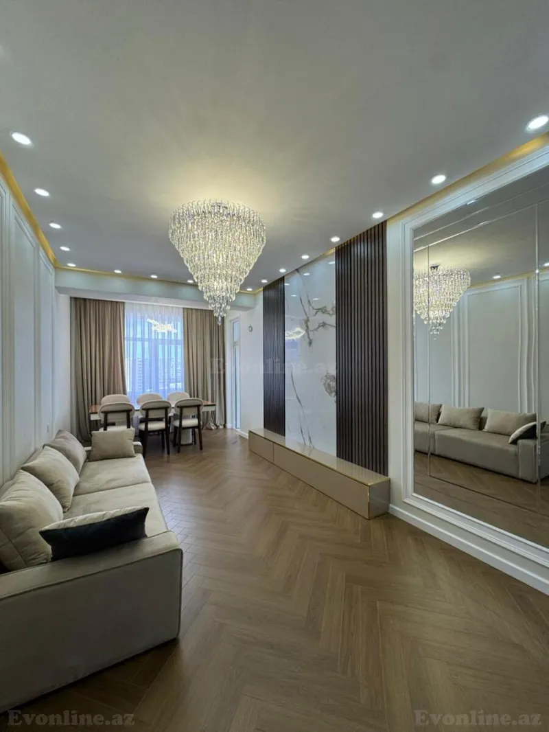 Satılır 3 otaqlı Mənzil Yeni tikili 95 m² Qara Qarayev m. - şəkil 2