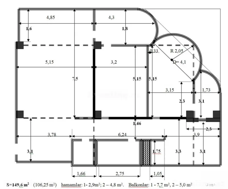 Satılır 3 otaqlı Mənzil Yeni tikili 150 m² Nəriman Nərimanov m. - şəkil 25