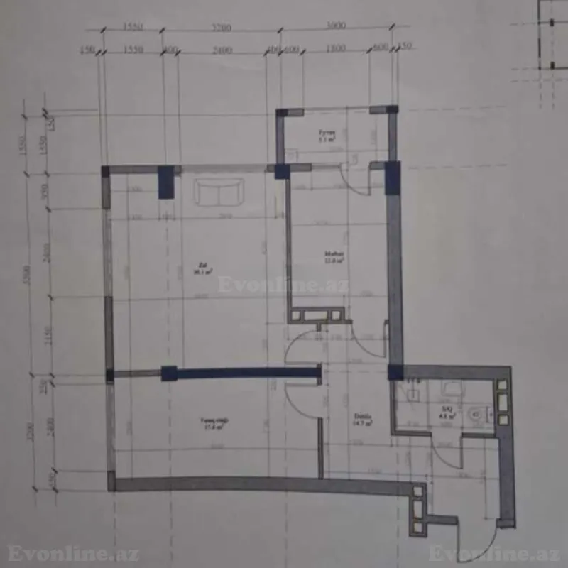 Satılır 2 otaqlı Mənzil Yeni tikili 84.3 m² Sumqayıt - şəkil 4