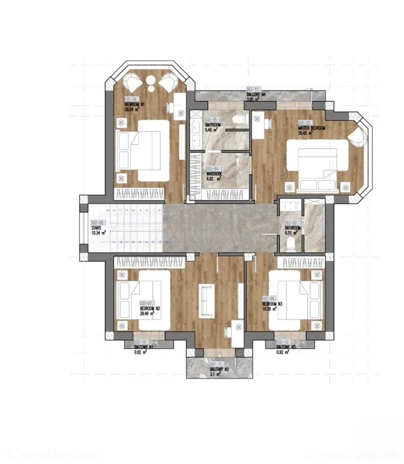 Satılır 8 otaqlı Həyət evi 390 m² Sea Breeze - şəkil 11