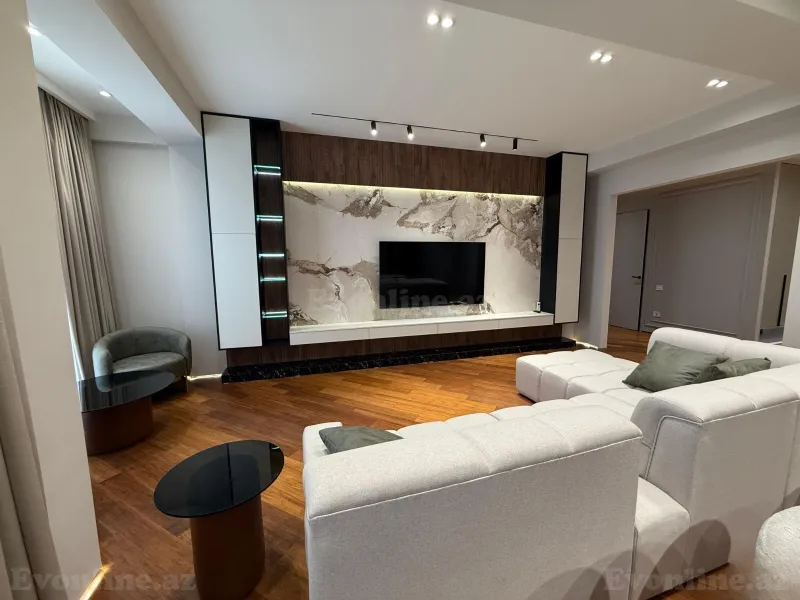 Kirayə verilir 4 otaqlı Mənzil Yeni tikili 220 m² Nəsimi r. - şəkil 3