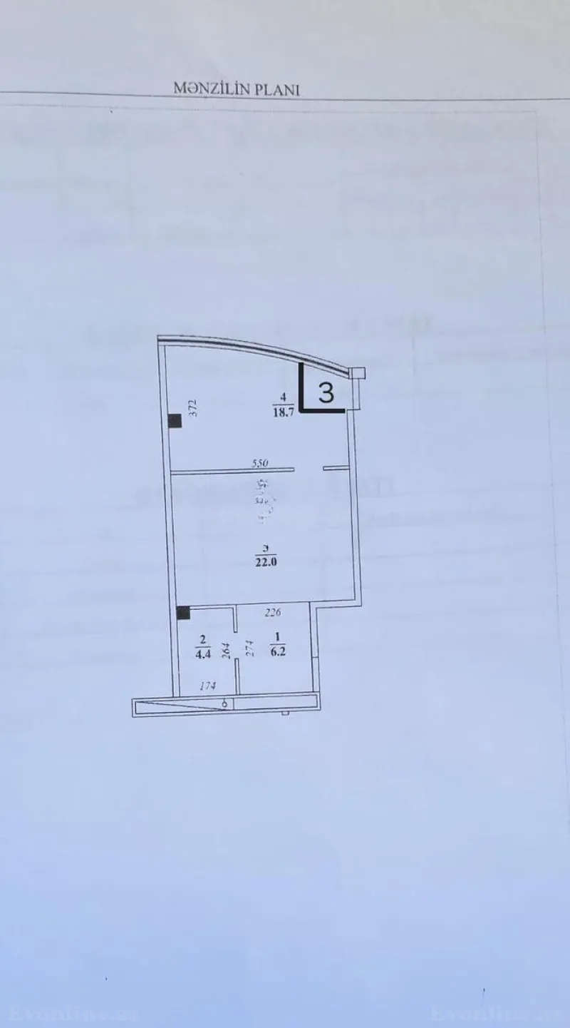 Satılır 2 otaqlı Mənzil Yeni tikili 55 m² Nəriman Nərimanov m. - şəkil 2
